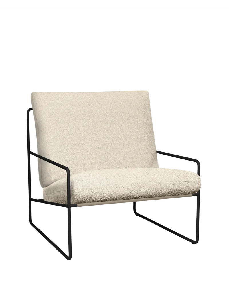 Desert 1-seater - Black - Pure Bouclé - Off-White