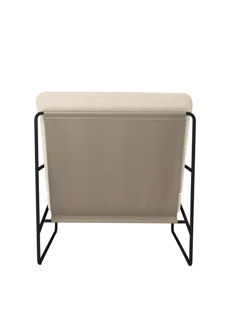 Desert 1-seater - Black - Pure Bouclé - Off-White