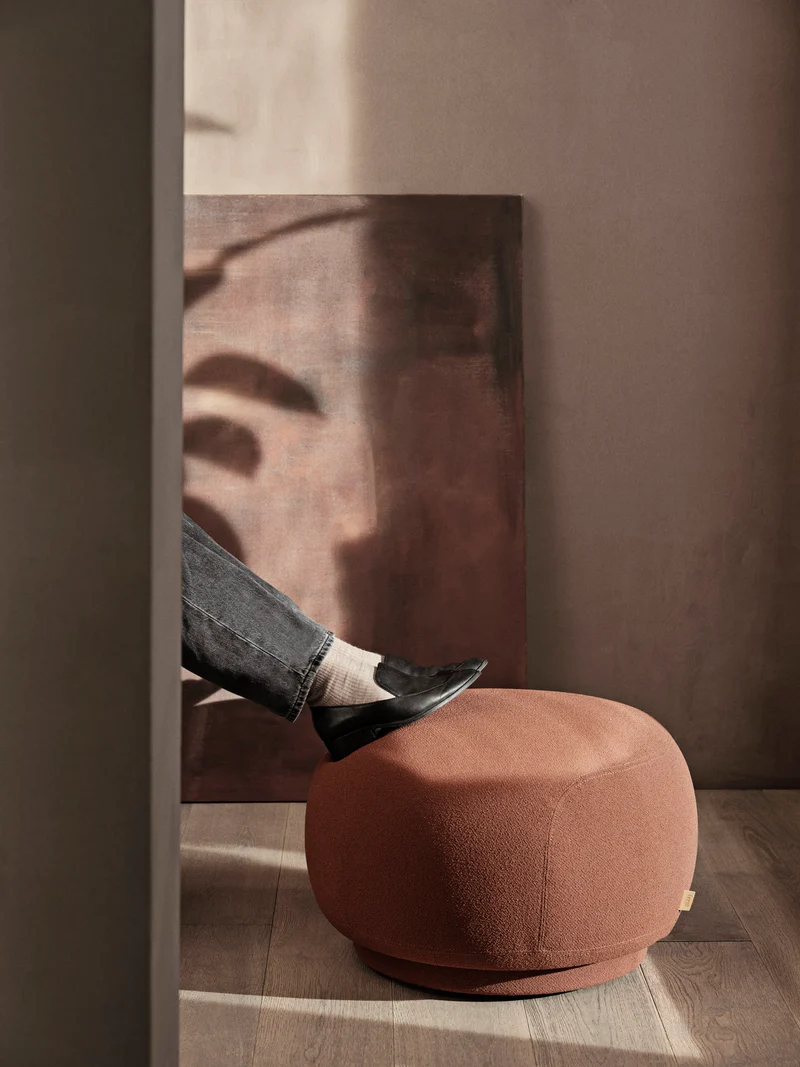 Rico Pouf - Grain - Baked Clay