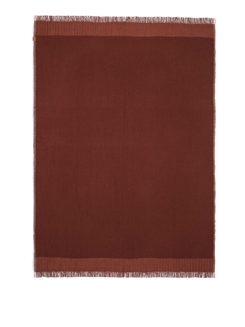 Weaver Throw - Red Brown