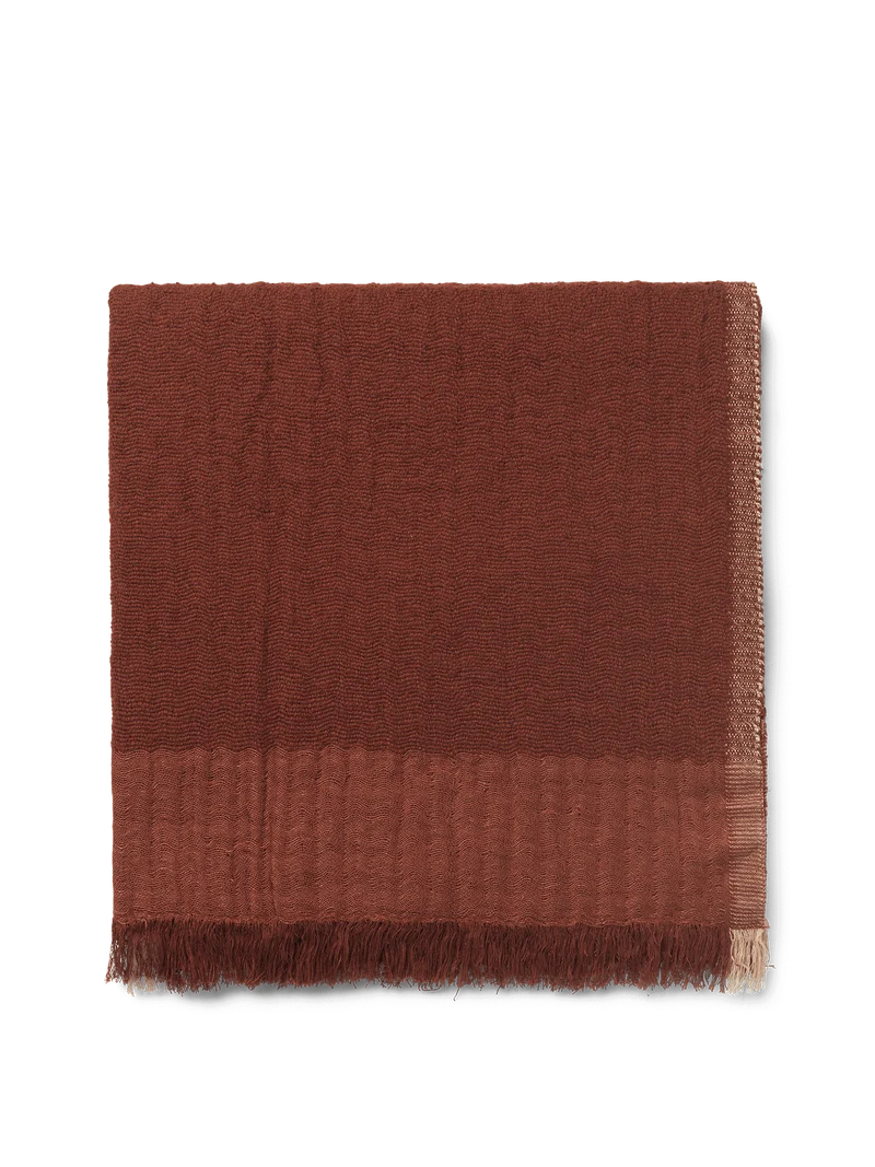 Weaver Throw - Red Brown
