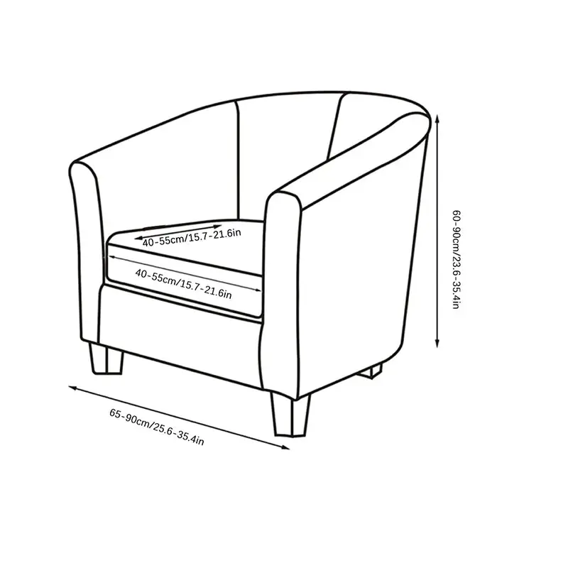 Housse fauteuil club MADEU
