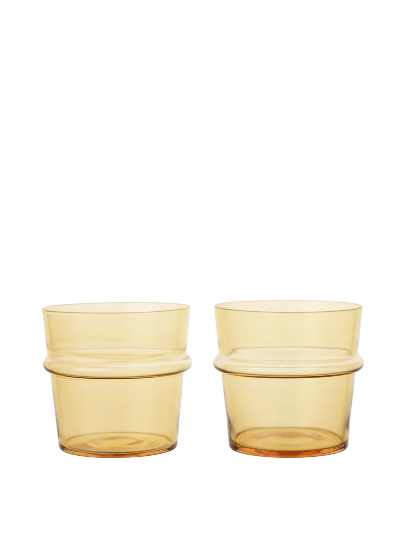 Boya Low Glasses - Set of 2 - Yellow