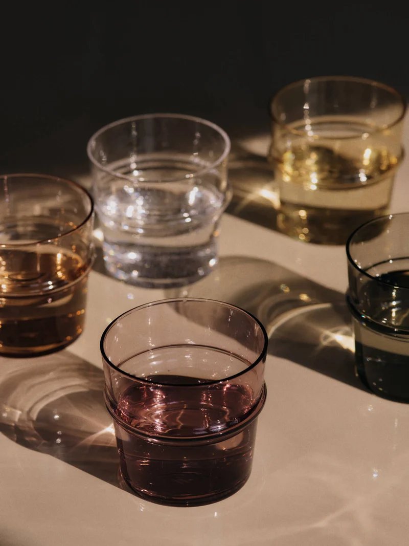 Boya Low Glasses - Set of 2 - Smoked Grey