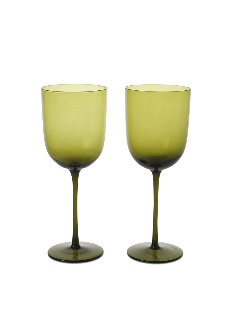 Host Red Wine Glasses - Set of 2 - Moss Green