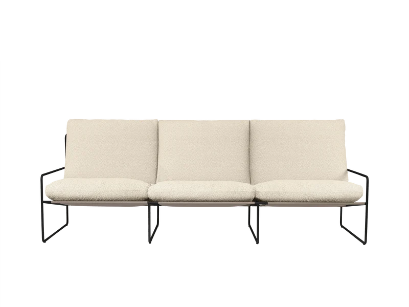 Desert 3-seater - Black - Pure Bouclé - Off-White