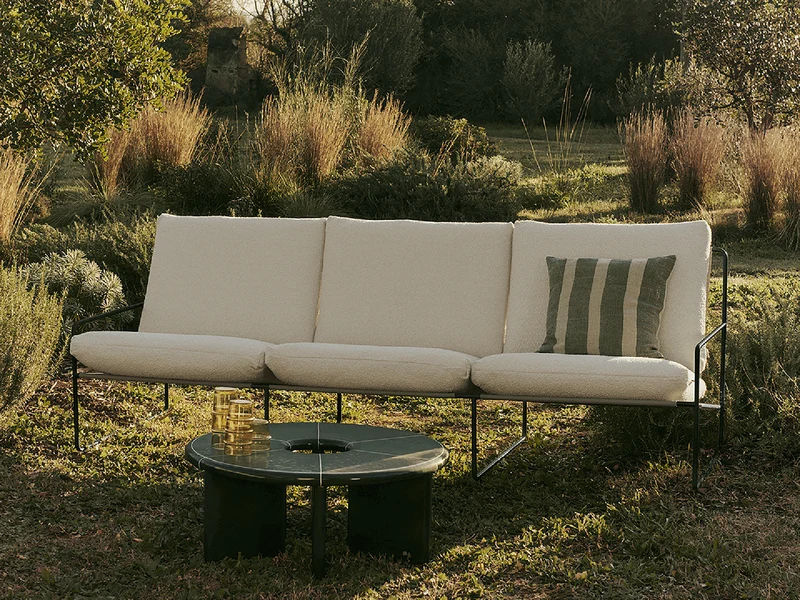 Desert 3-seater - Black - Pure Bouclé - Off-White