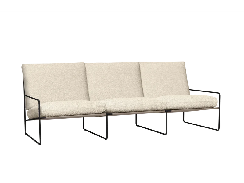 Desert 3-seater - Black - Pure Bouclé - Off-White