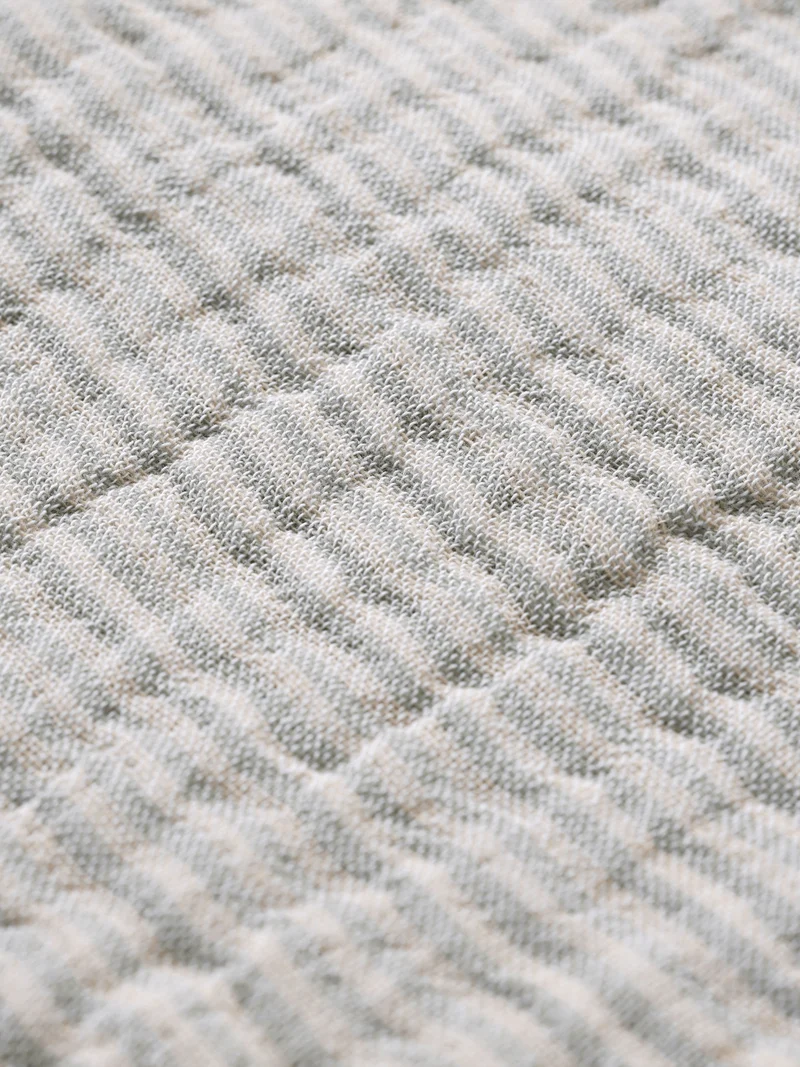 Fino Bedspread - Tea Green/Sand