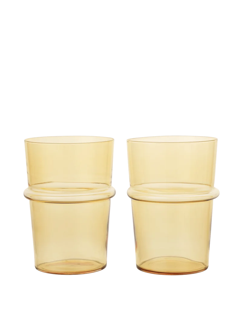 Boya Tall Glasses - Set of 2 - Yellow