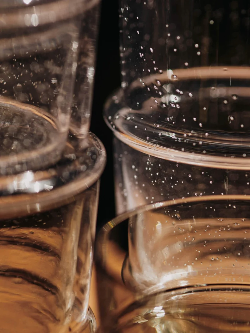 Boya Low Glasses - Set of 2 - Clear with Bubbles