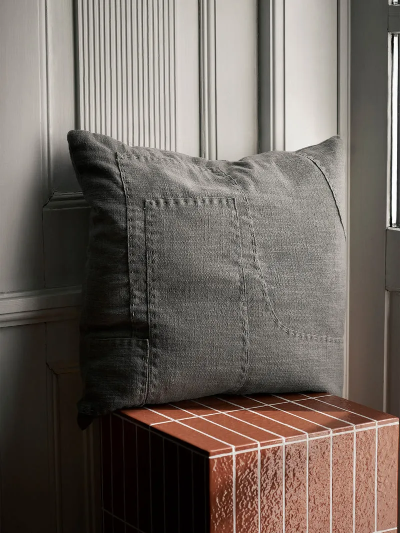 Darn Cushion - Blue Grey