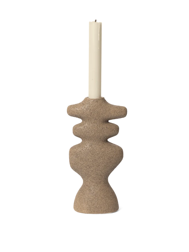 Yara Candle Holder - Large - Dark Sand