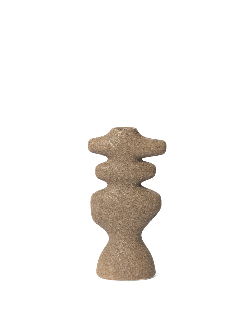 Yara Candle Holder - Large - Dark Sand
