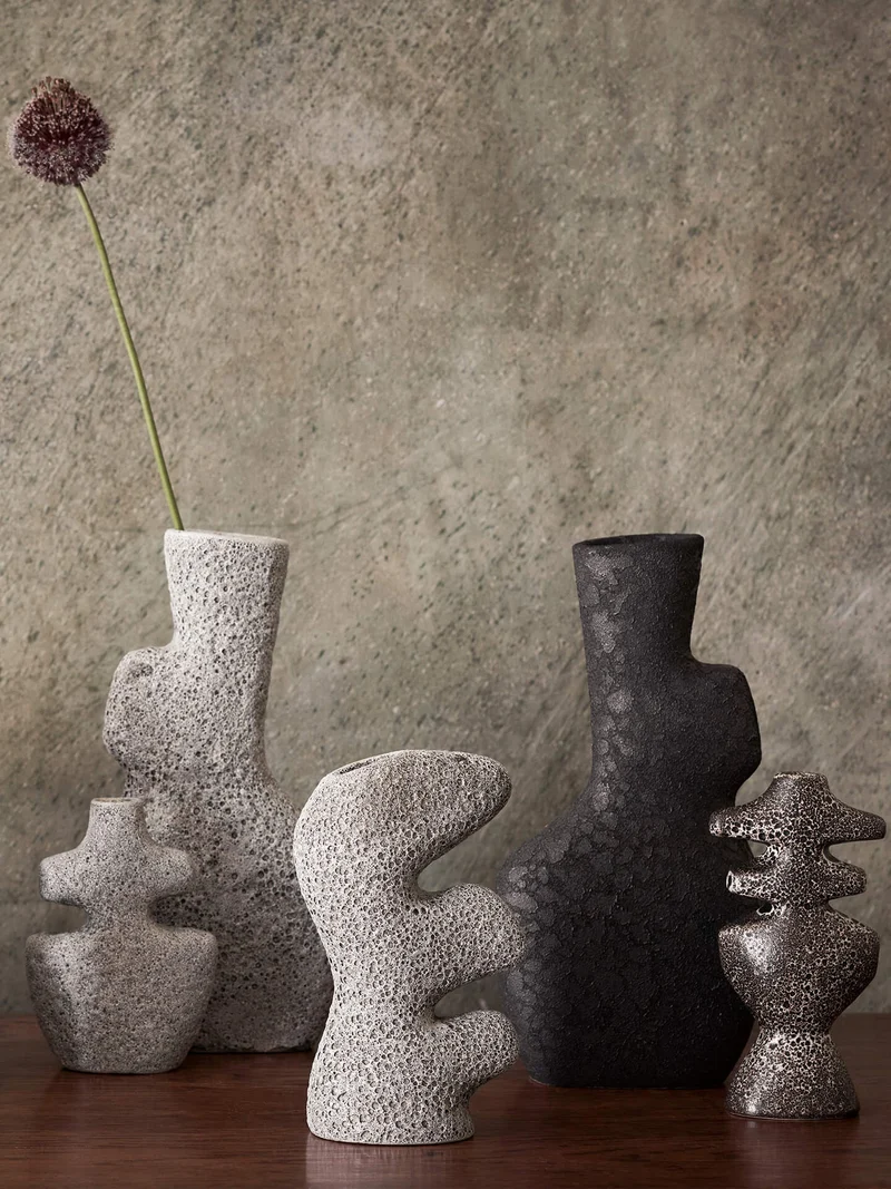 Yara Vase - Small - Grey Pumice