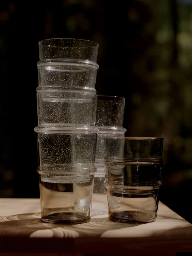 Boya Tall Glasses - Set of 2 - Smoked Grey