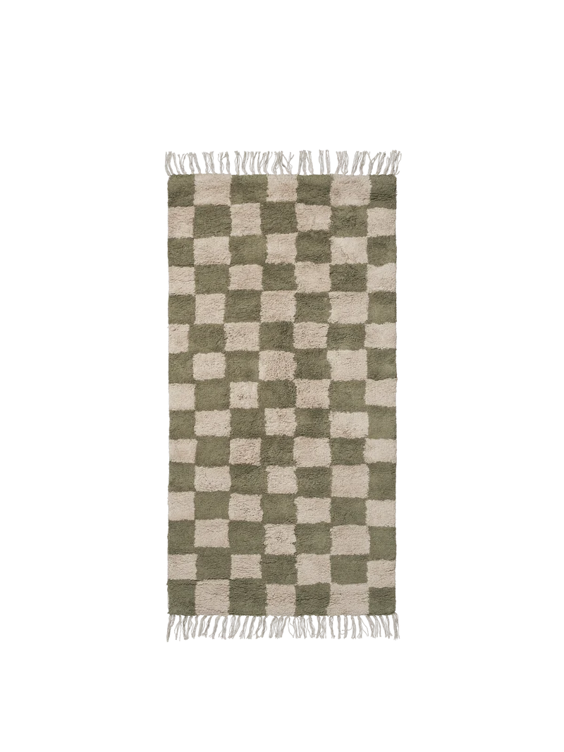 Mara Washable Rug - Elm Green/Warm Sand