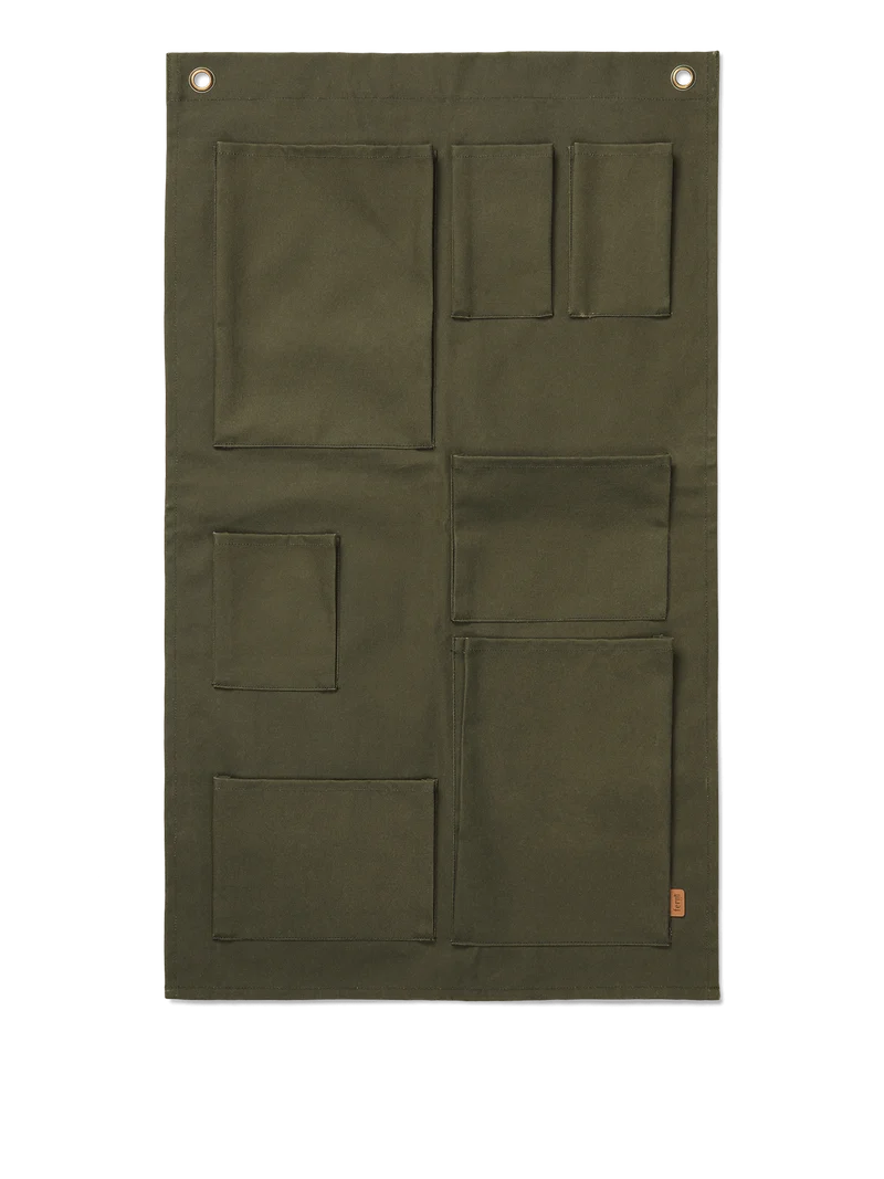 Bark Garden Wall Storage - Olive