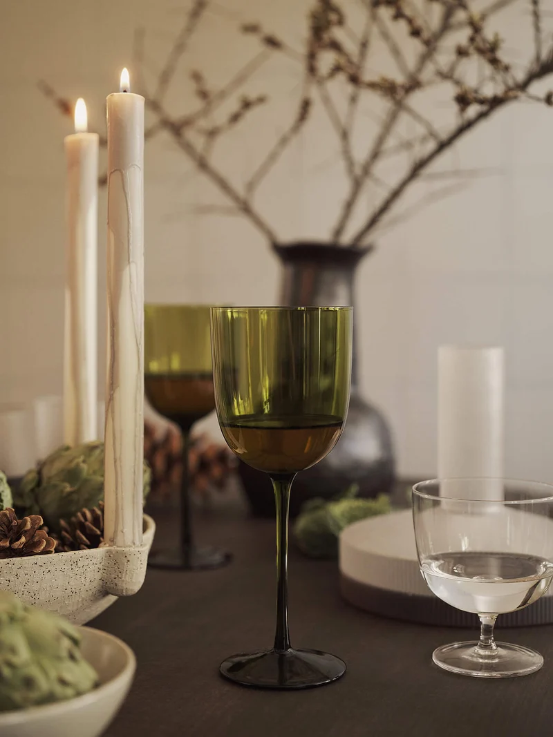 Host White Wine Glasses - Set of 2 - Moss Green