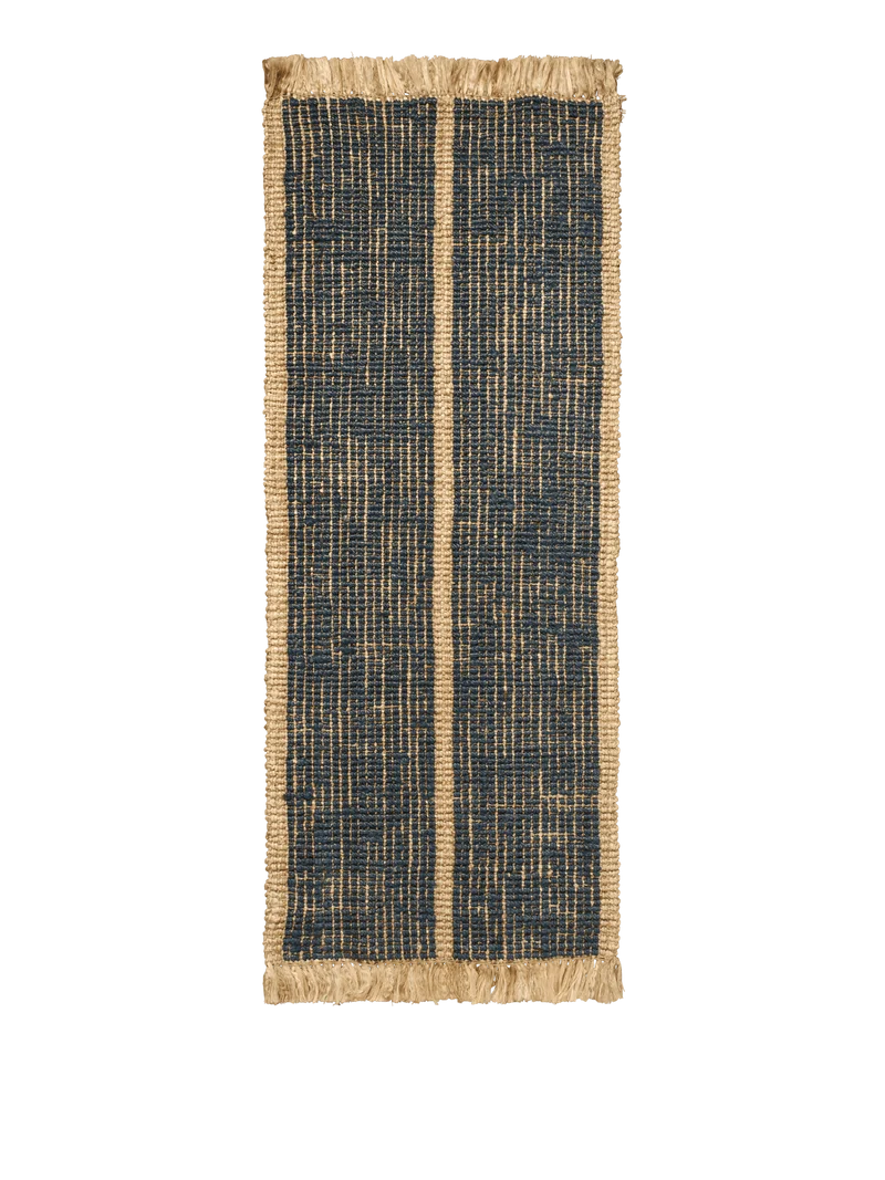 Athens Stripes Runner - Natural/Ink Blue