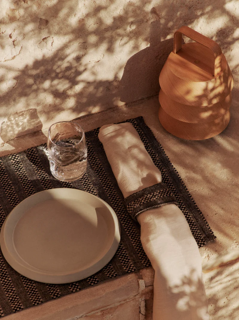 Gather Napkin Rings - Set of 2 - Black/Natural