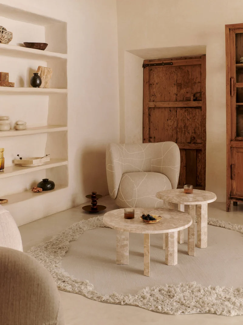 Rico Lounge Chair - Can Lis - Sand/Off-White