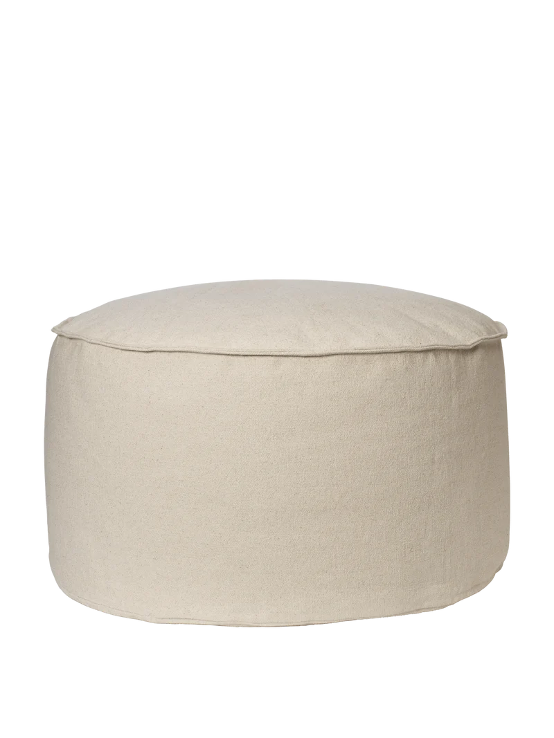 Aun Cotton Pouf - Ø80 - Off-White