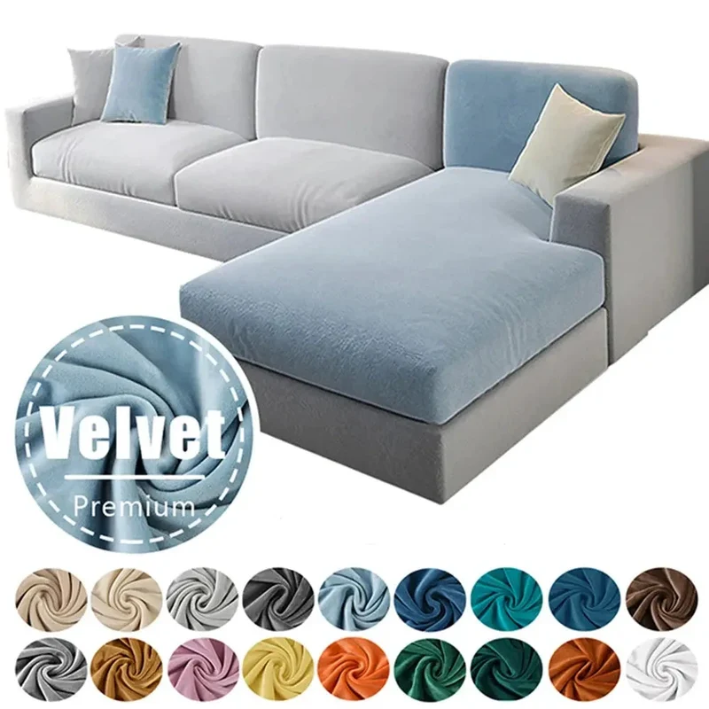 Housse d'assise canapé velours