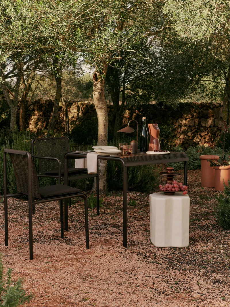 Dapple Dining Table - 80 x 80 - Dark Chocolate