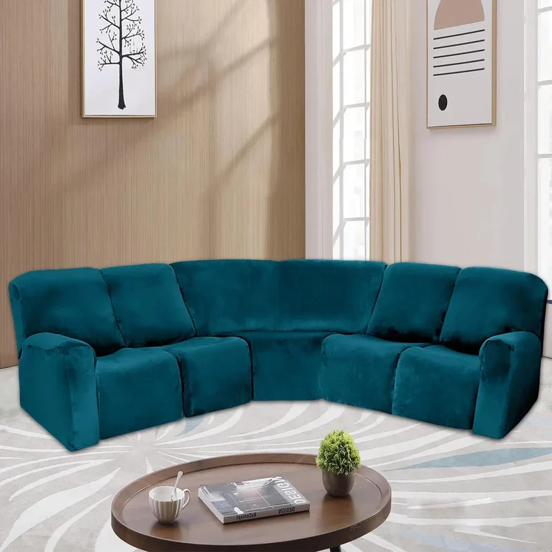 Housse Canapé d'Angle 5 Places COUVSOFT