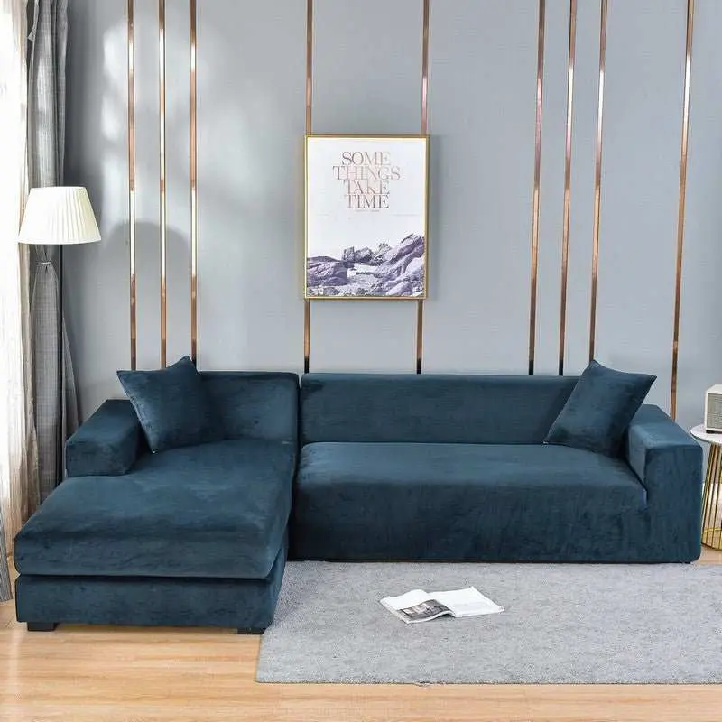 Housse de coussin, accessoire pour housse de canapé d'angle style velours MAKITA