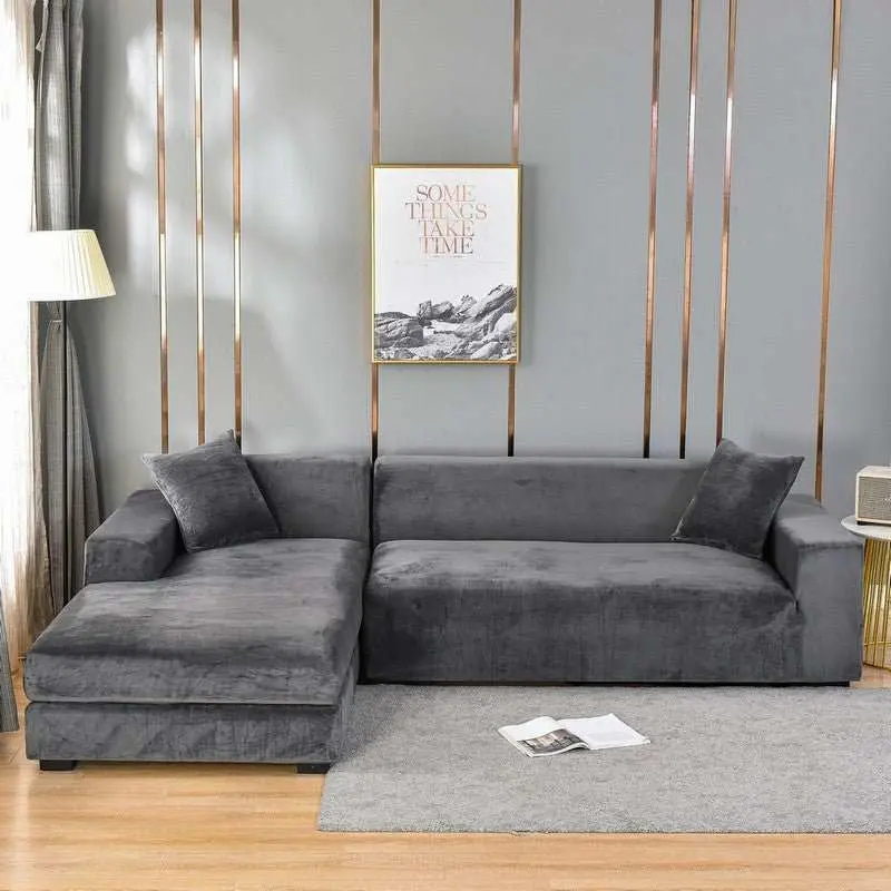 Housse de coussin, accessoire pour housse de canapé d'angle style velours MAKITA