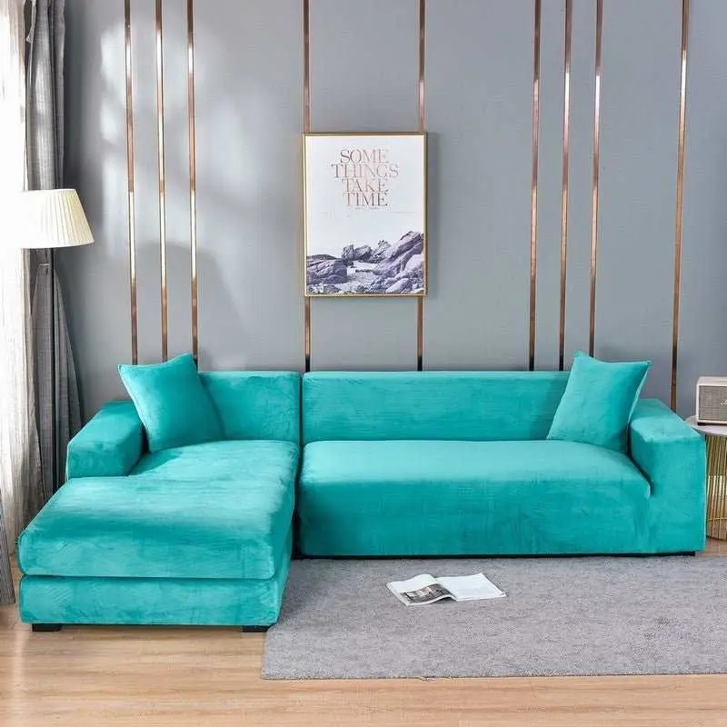 Housse de coussin, accessoire pour housse de canapé d'angle style velours MAKITA