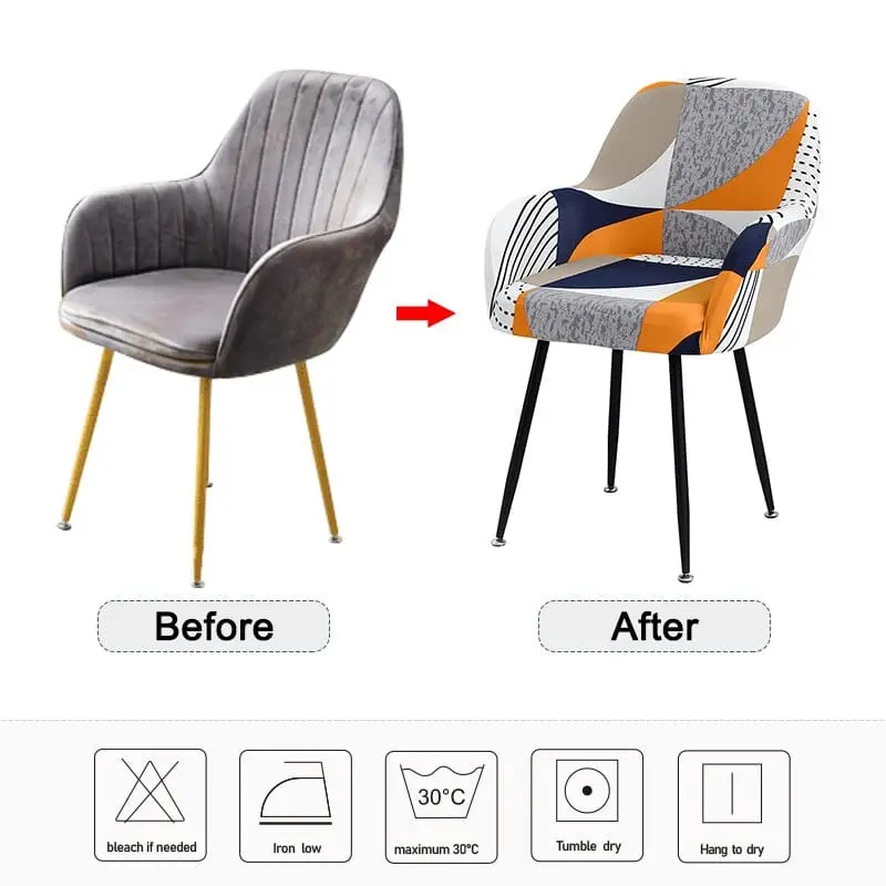 Housse pour fauteuil scandinave imprimée SCANCHAIR