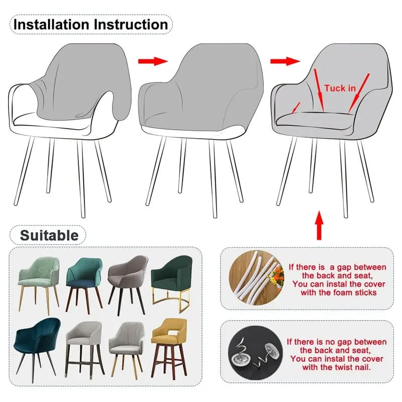 Housse pour fauteuil scandinave imprimée SCANCHAIR