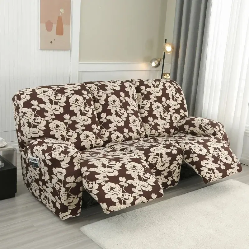 Housse de canapé inclinable à fleurs nordiques BANOUMGA