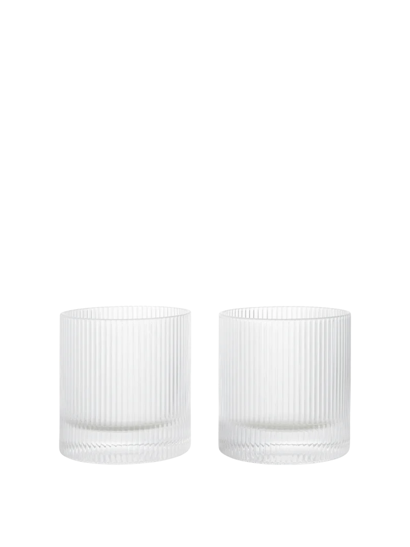 Ripple Tumbler Glasses - Set of 2 - Clear