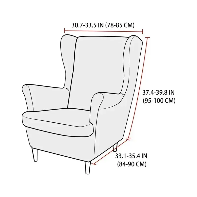 Housse fauteuil à oreilles SABINUS