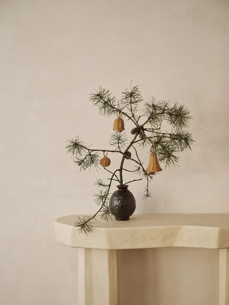 Braided Bell Baubles - Set of 3 - Natural