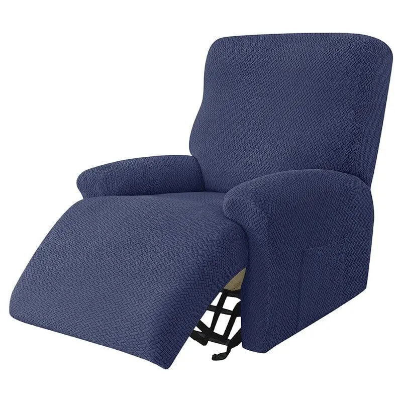NOGENT - Housse de fauteuil et canapé de relaxation avec partie inclinable en tissu jacquard