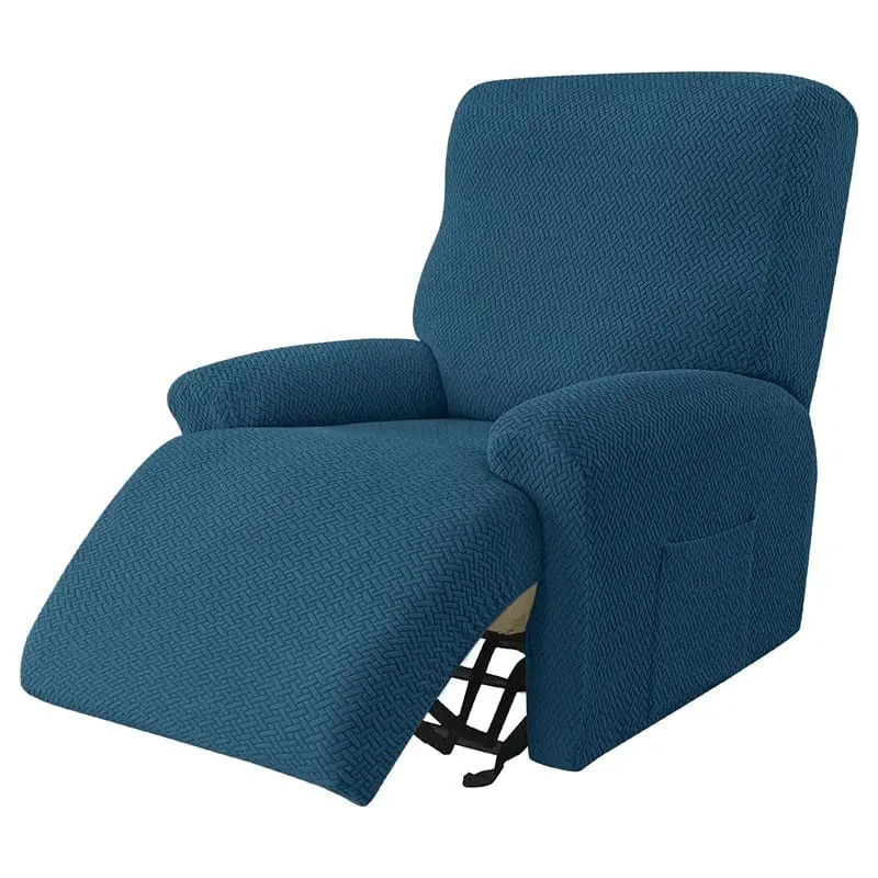 NOGENT - Housse de fauteuil et canapé de relaxation avec partie inclinable en tissu jacquard