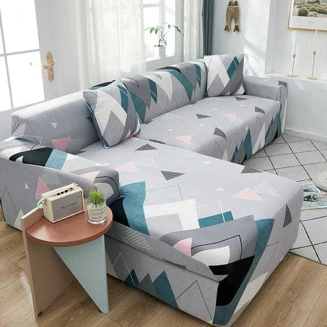 Housse canapé d'angle imprimée MIXCOLOR