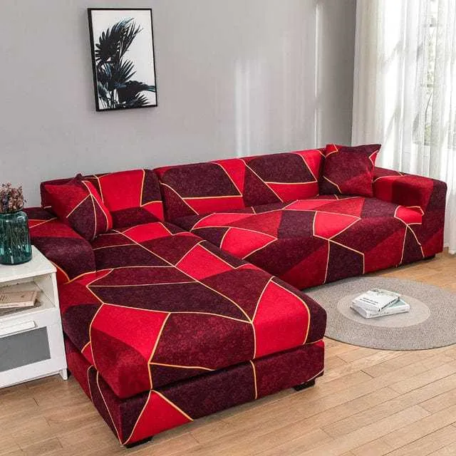 Housse canapé d'angle imprimée MIXCOLOR