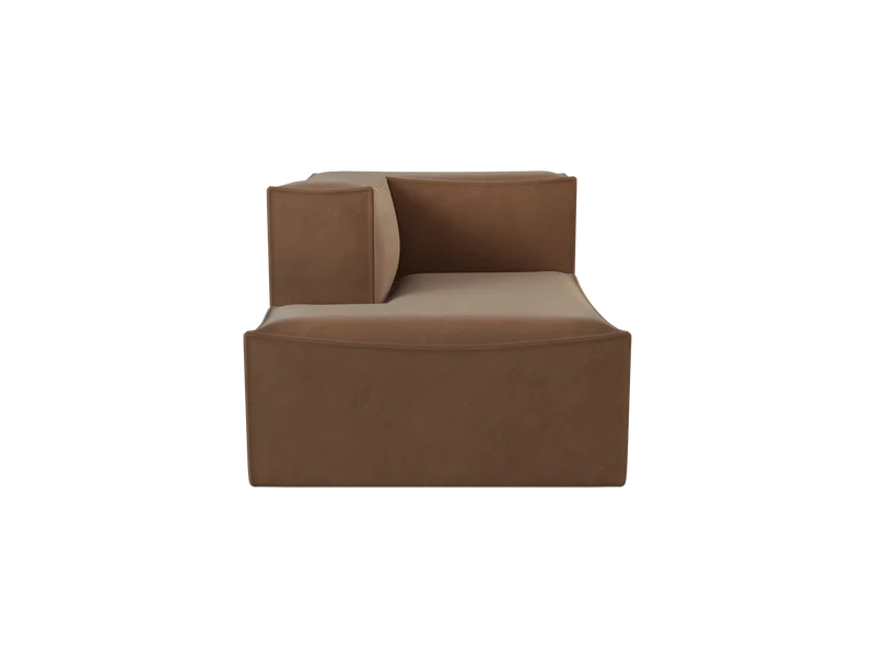Catena Sofa Chaise Longue Left S600 - Rich Velvet - Soft Brown