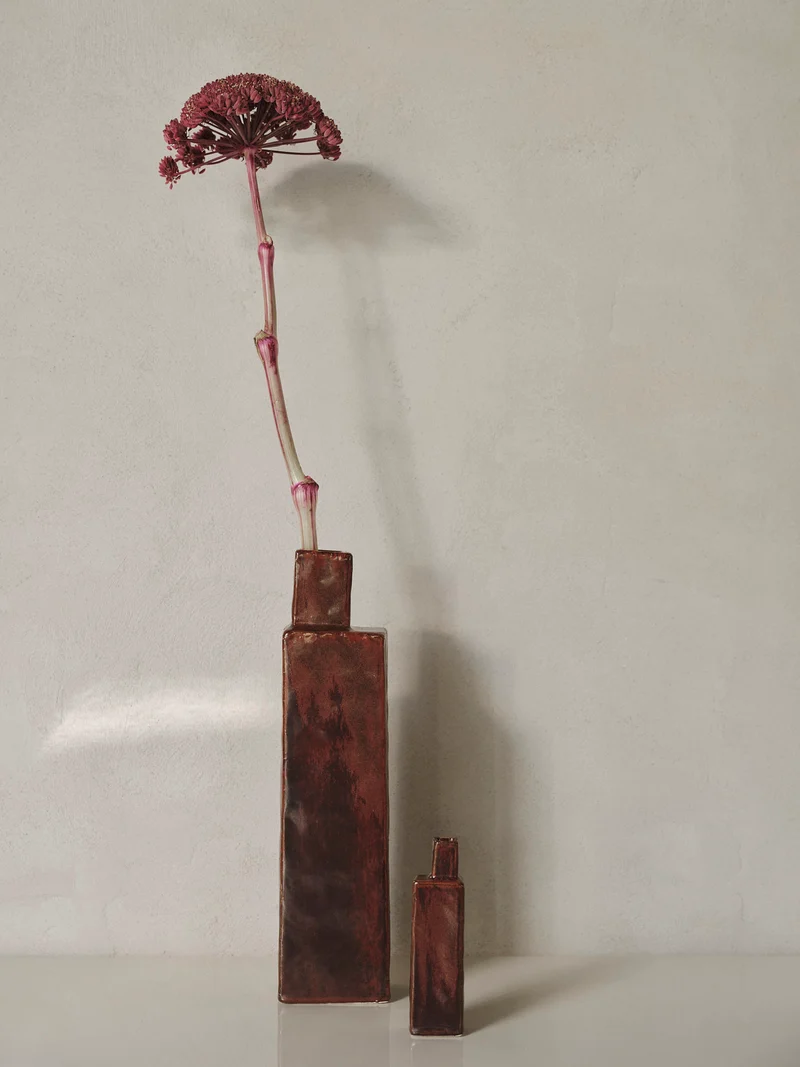 Koa Vase - Large - Red Brown