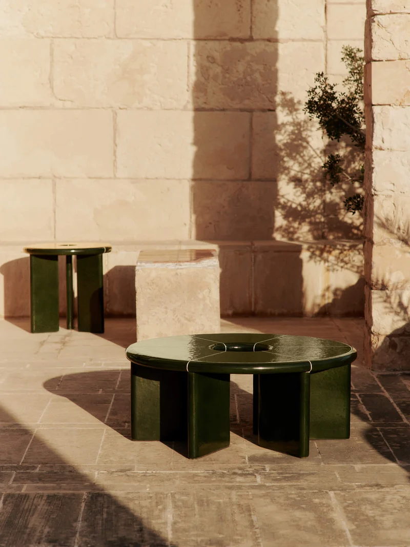 Deya Side Table - Dark Green