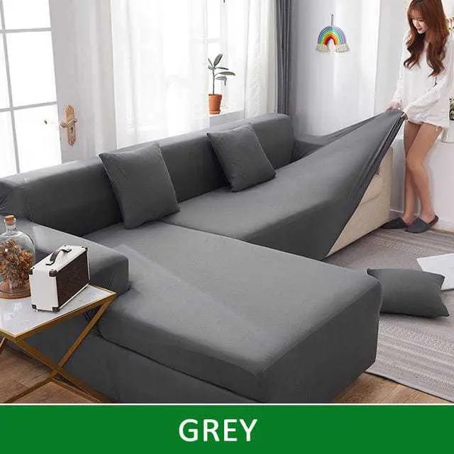 Housse canapé angle MAKARON, protection intégrale