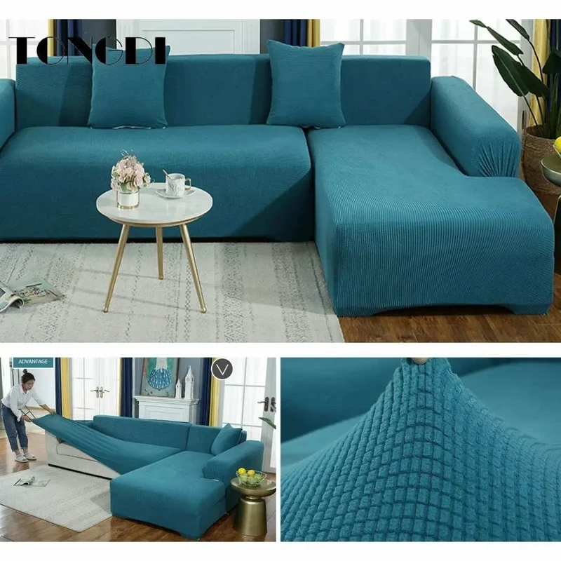 Housse canapé d'angle SADOU, protection pour mobilier en L
