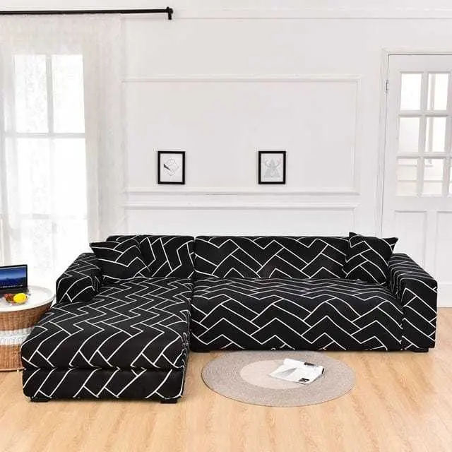 Housse canapé d'angle PAPYJON, protection pour canapé en L