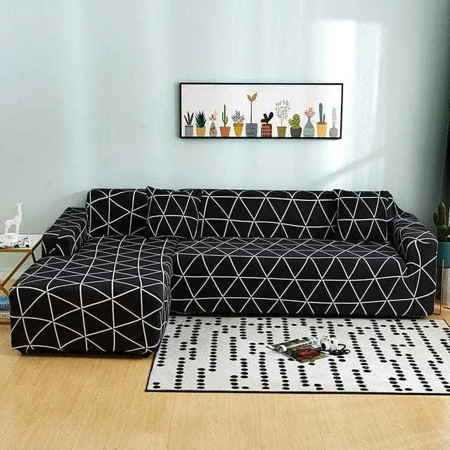 Housse canapé d'angle PAPYJON, protection pour canapé en L
